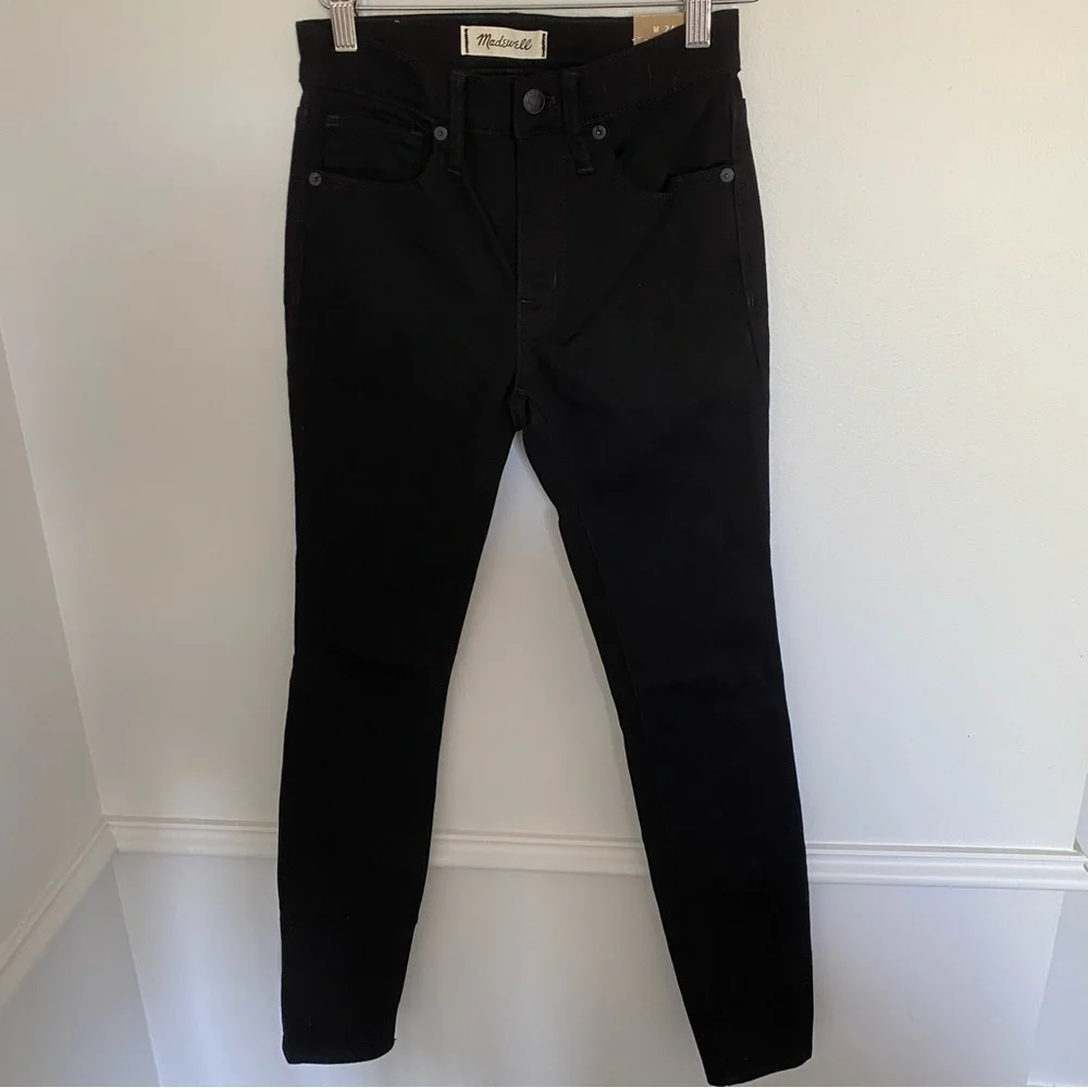 Bnwt Madewell High Rise Black 9” Skinny Jeans Sz 24 - Picture 3 of 9